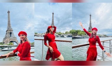 Jyoti Saxena, is painting the French capital red with her beauty as she drops bombshell pictures from her vacation at the Eiffel Tower, Paris.