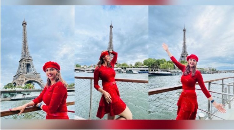 Jyoti Saxena, is painting the French capital red with her beauty as she drops bombshell pictures from her vacation at the Eiffel Tower, Paris.