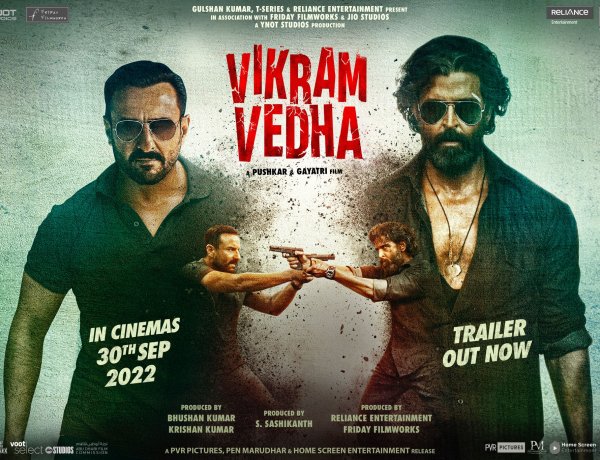 Hrithik Roshan & Saif Ali Khan starrer Vikram Vedha's trailer launched