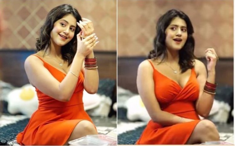 Anjali Arora Trolled For Flaunting Her Busty Assets In Bold Orange Deep Neck Dress; Netizens Say ‘Didi Thodi Kam Besharm Ho Lo’-WATCH