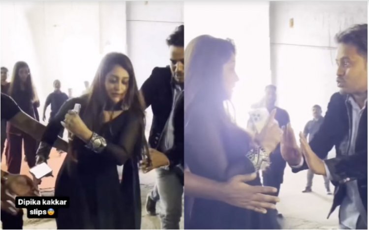 Dipika Kakar Brutally TROLLED For Getting Angry At A Man Who Tried To Stop Her From Falling; Netizen Says, ‘Unnecessary Attitude, Girne Dena Tha Isko’