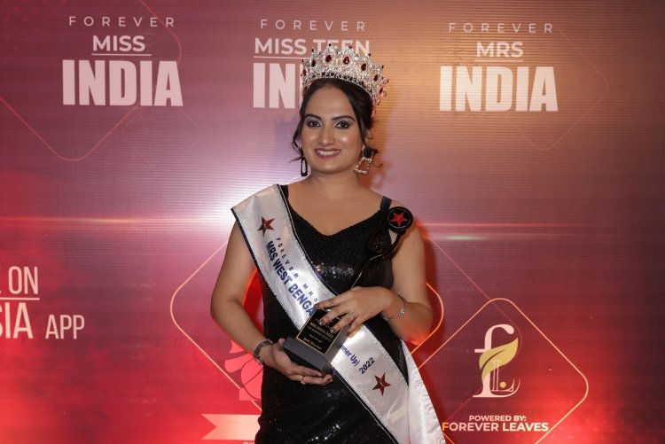 Mrs West Bengal Jyoti Sharma first runner up in G1 category in Forever Mrs 2022
