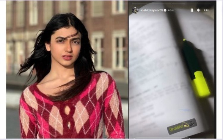 Debutant Kashika Kapoor lands another project in her kitty! Shares few deets and a glimpse of her next script.