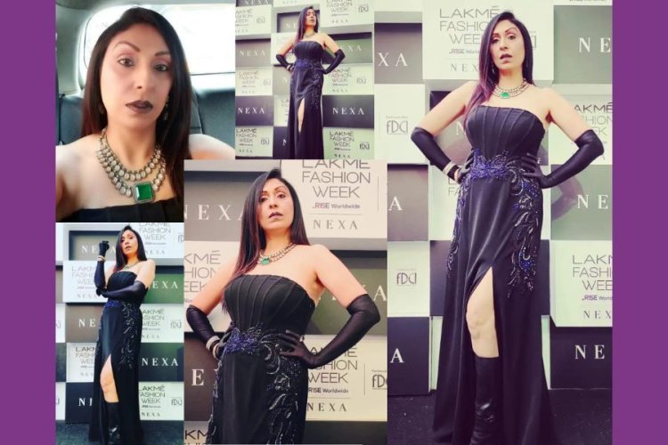 Pooja Misra steals the show in her goth and noir avatar on Day 3 of Lakme Fashion Week x FDCI