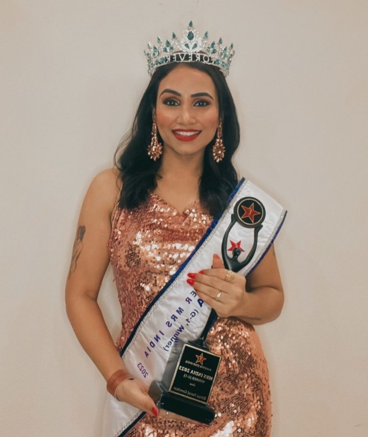 Kiran Suraj Govekar Shines as Newly Crowned Mrs Goa 2023 organised by Forever Star India