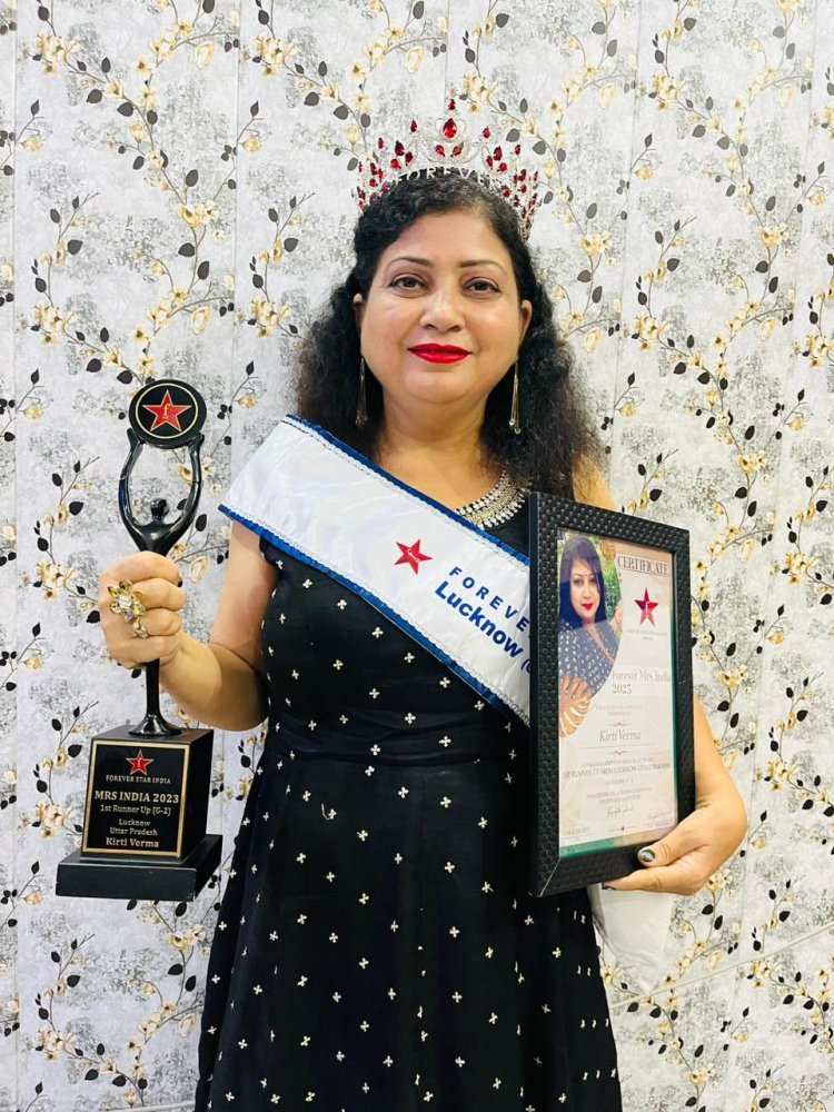 Kirti Verma Crowned Mrs. Lucknow 1st Runner Up in Forever Mrs. India 2023 City Finale