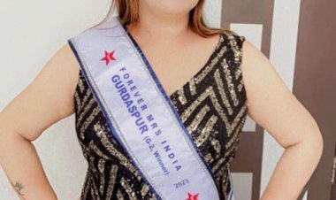 Daljeet Kaur as Newly Crowned Mrs Gurdaspur 2023 organised by Forever Star India