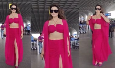 Urvashi Rautela's Mesmerizing Magenta-Pink Look Turns Heads at Mumbai Airport