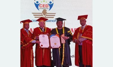 Dr Arif Habib honoured with Honorary PhD (HC) & Leadership Award at CED Foundation India & Bizox ET Now Event in New Delhi