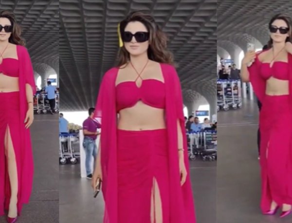 Urvashi Rautela's Mesmerizing Magenta-Pink Look Turns Heads at Mumbai Airport