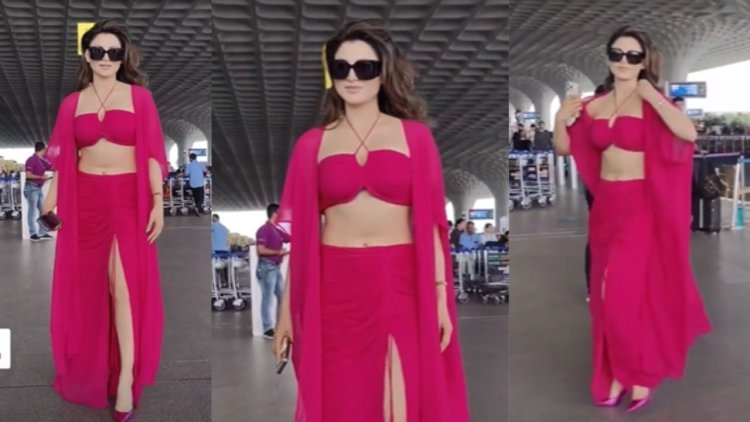 Urvashi Rautela's Mesmerizing Magenta-Pink Look Turns Heads at Mumbai Airport