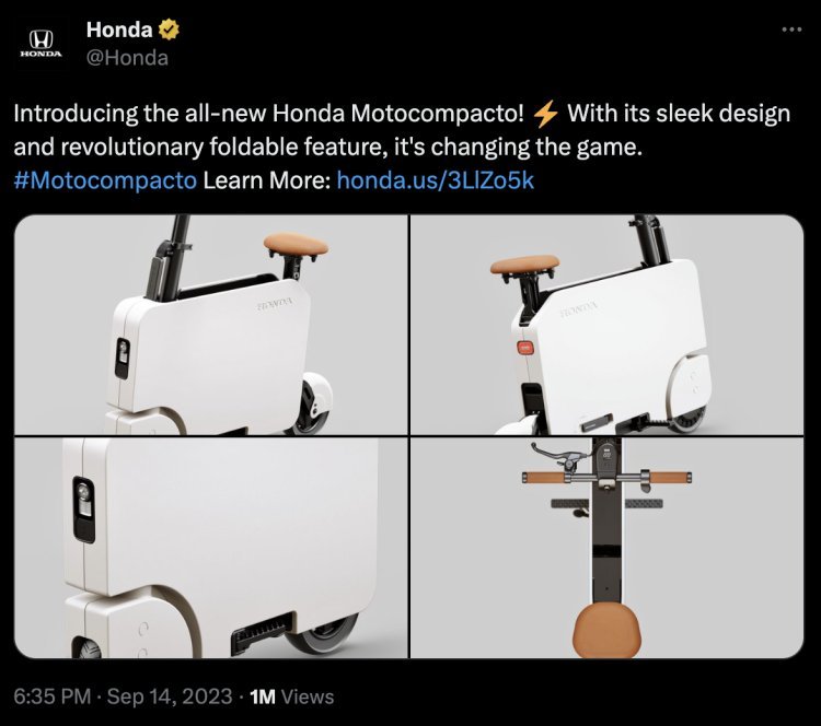 'Pack like a suitcase and take it anywhere', this Honda electric scooter is amazing