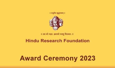 Saptarshi Puraskar Shrunkhala Award by Hindu Research Foundation in Nagpur on 29 Oct
