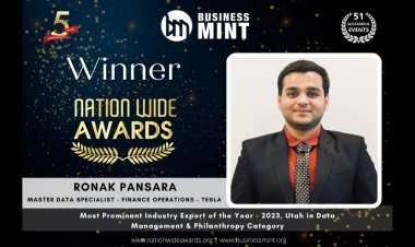 Ronak Pansara Honored as Most Prominent Industry Expert of the Year – 2023, Utah by Business Mint: A Visionary in Data Management and Philanthropy