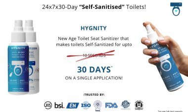 Hygnity – a new-age toilet seat sanitizer that offers 24x7x30-Day 'self-sanitized' toilets!