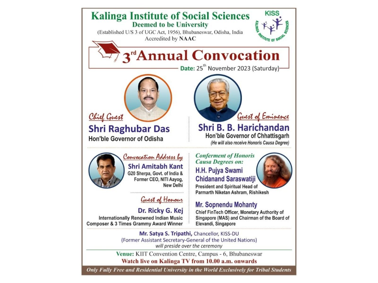 Third Annual Convocation of KISS Deemed to be University
