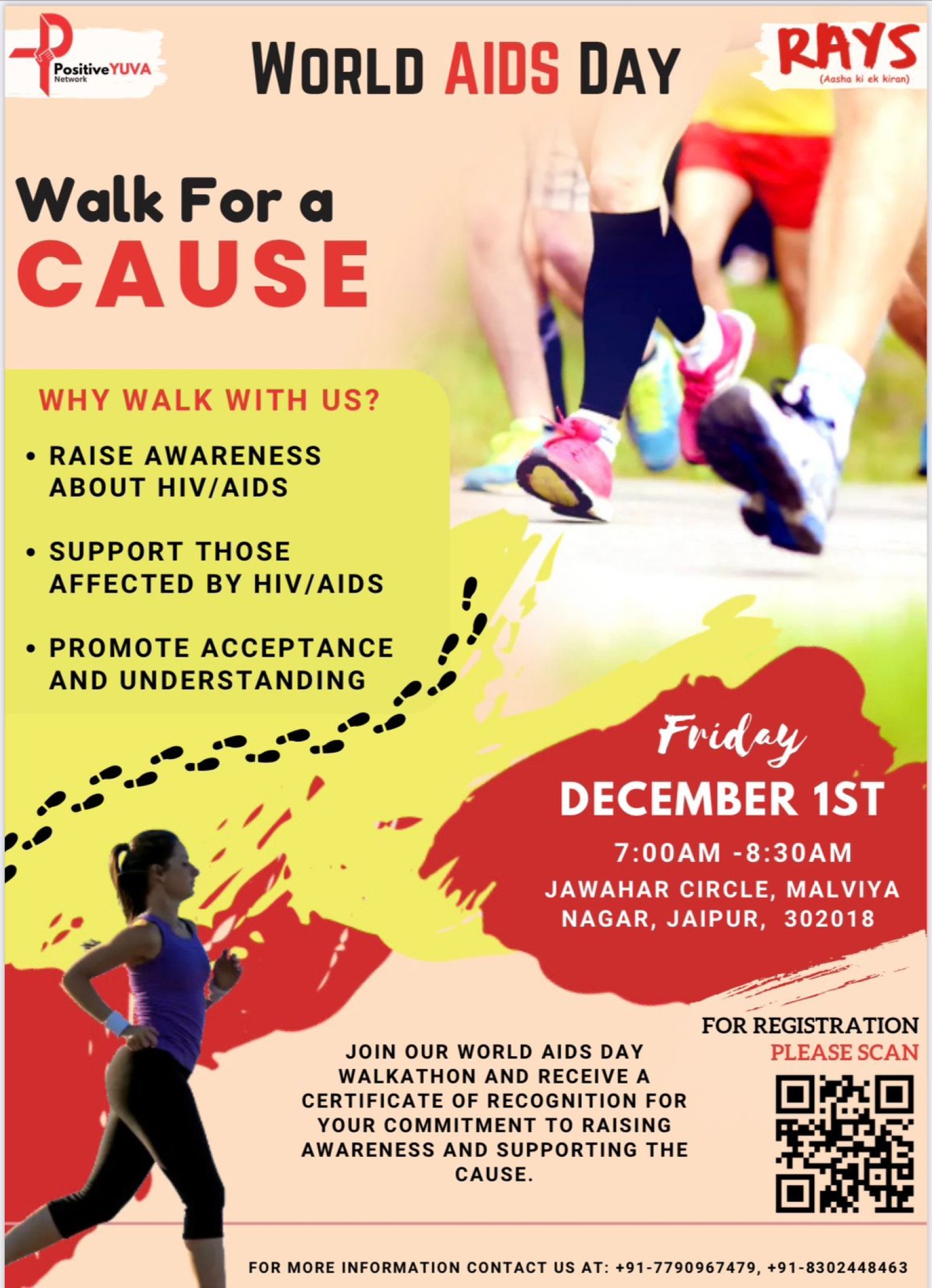 WALKATHON ON 1 DECEMBER TO SPREAD AWARENESS ABOUT HIV AND AIDS