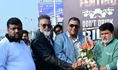 Industry Minister, Uday Samant flags off the ‘Fentiro Don’t Drink & Ride Gentlemen Rally’ with a WROOM
