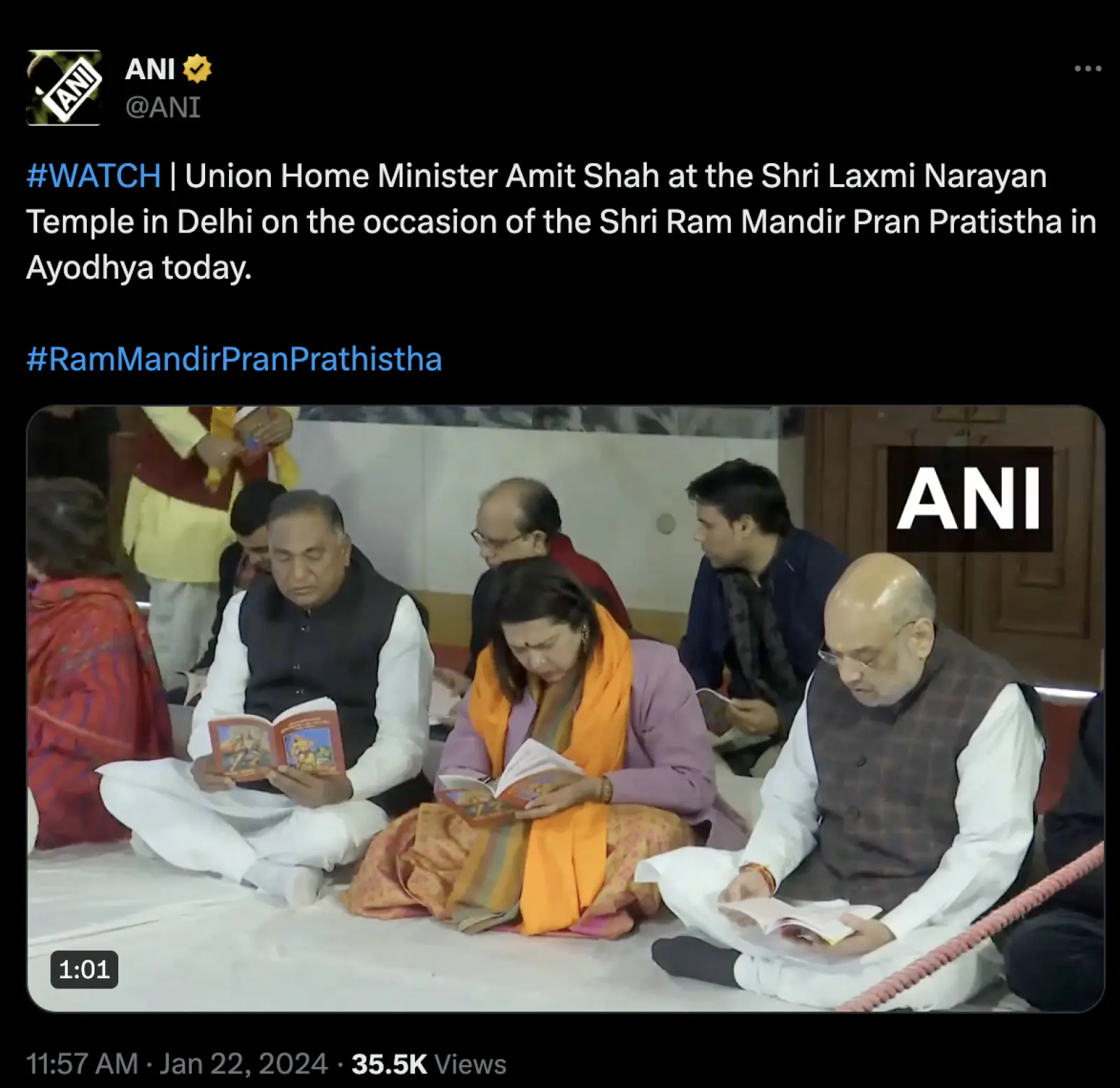 Shah and Nadda did not attend the 'Pran Pratishtha program', went to the temple and recite Sunderkand