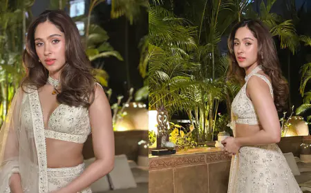 Pashmina Roshan Radiates Elegance in Pristine White Lehenga