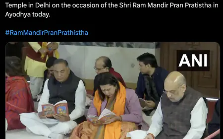 Shah and Nadda did not attend the 'Pran Pratishtha program', went to the temple and recite Sunderkand