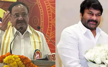 Actor Chiranjeevi responded to Former Vice President Venkaiah Naidu's expression of gratitude for the Padma Award