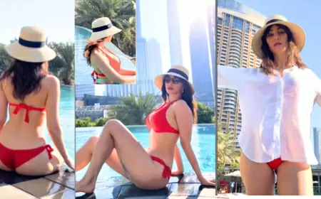Giorgia Andriani's Sizzling Red Bikini Look Takes Instagram by Storm during Dubai Escape