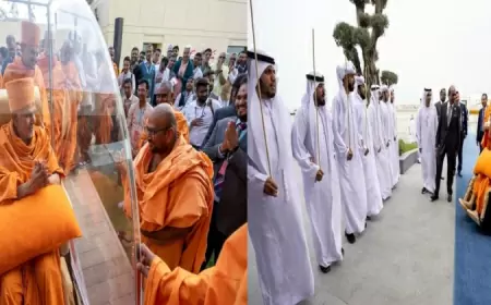 BAPS Hindu Temple: Mahant Swami Maharaj arrives in Abu Dhabi for inaugurate, PM Modi will attend the ceremony