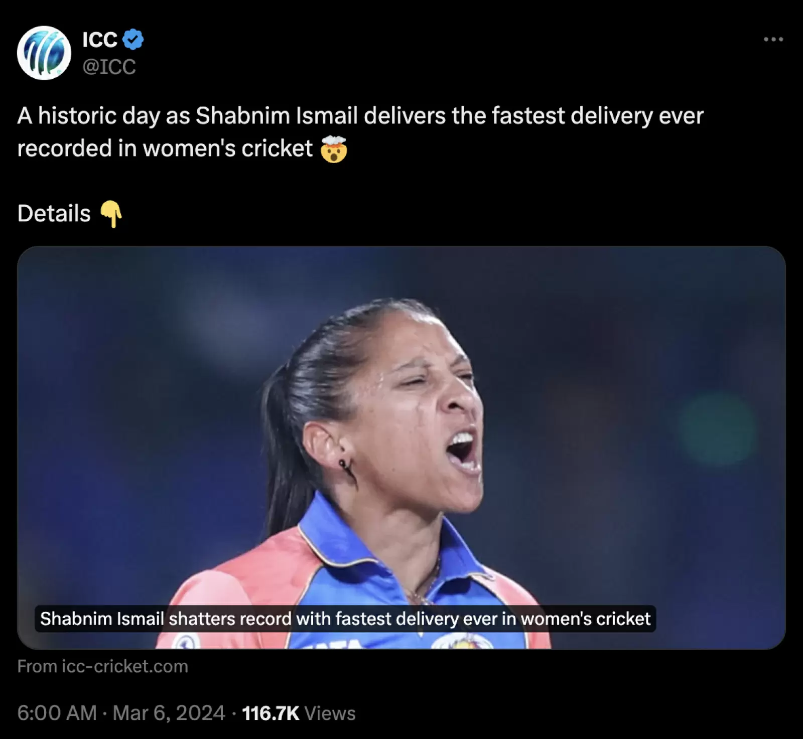 Shabnim Ismail was once suspended due to alcohol addiction, now bowls the fastest ball in women's cricket