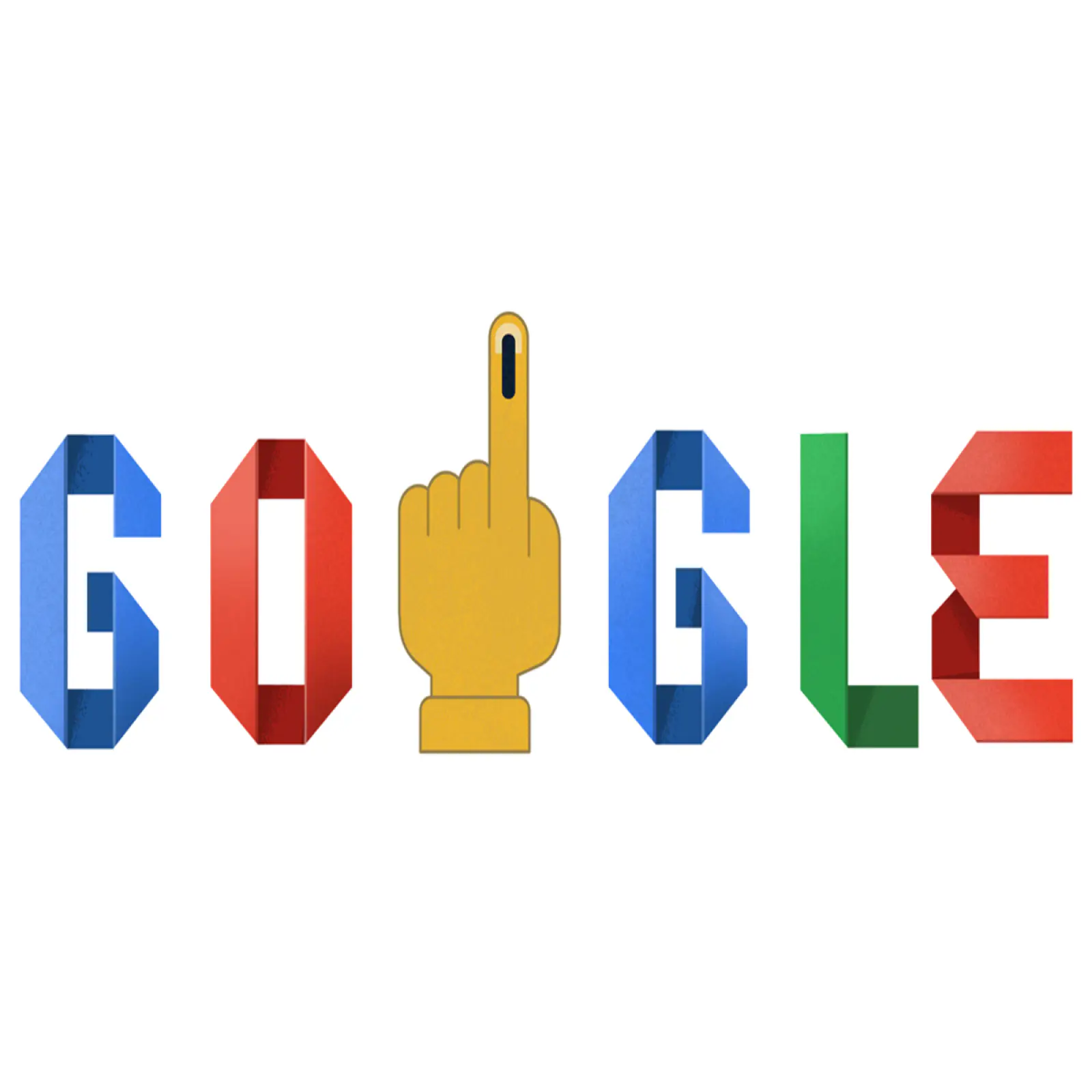 Google made a doodle for Lok Sabha Elections 2024, and showed the index finger with the mark