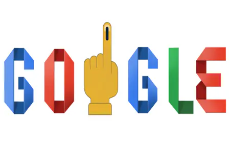 Google made a doodle for Lok Sabha Elections 2024, and showed the index finger with the mark