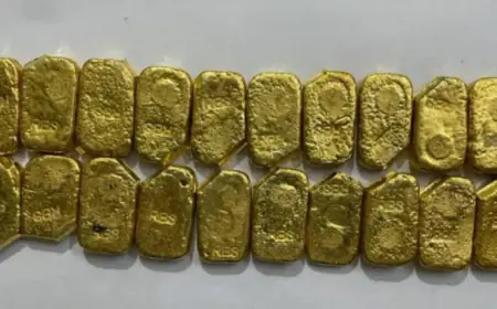 An air hostess was carrying one kg of gold hidden in her private part, which was revealed at the airport; even the officials were surprised