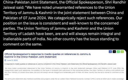 India gave a befitting reply to China-PAK, Foreign Ministry took them to task for raising the Kashmir issue