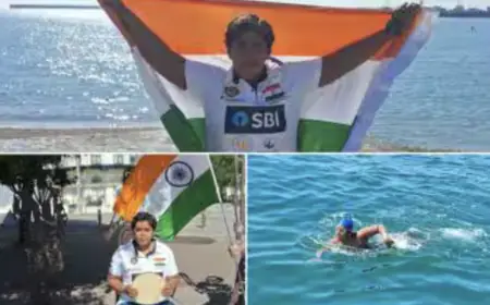 Olympics 2024: Jiya Rai created history at the age of 16, swam for 17 hours and 25 minutes and covered a distance of 34 km
