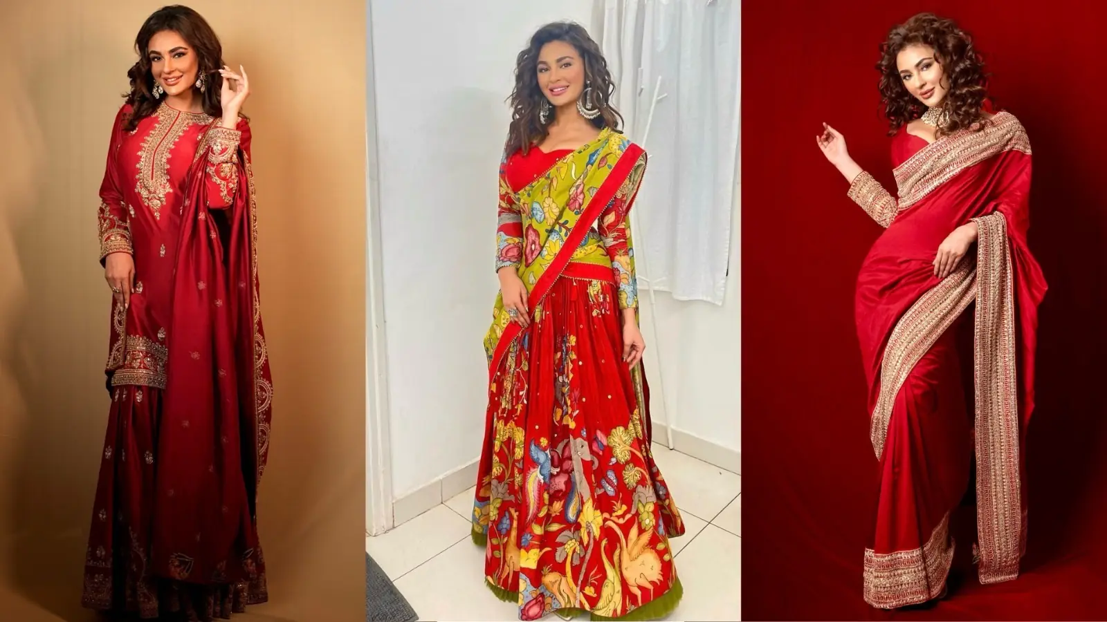 Seerat Kapoor’s Red Outfit Inspirations to Perfect Your Navratri Desi Girl Vibe!