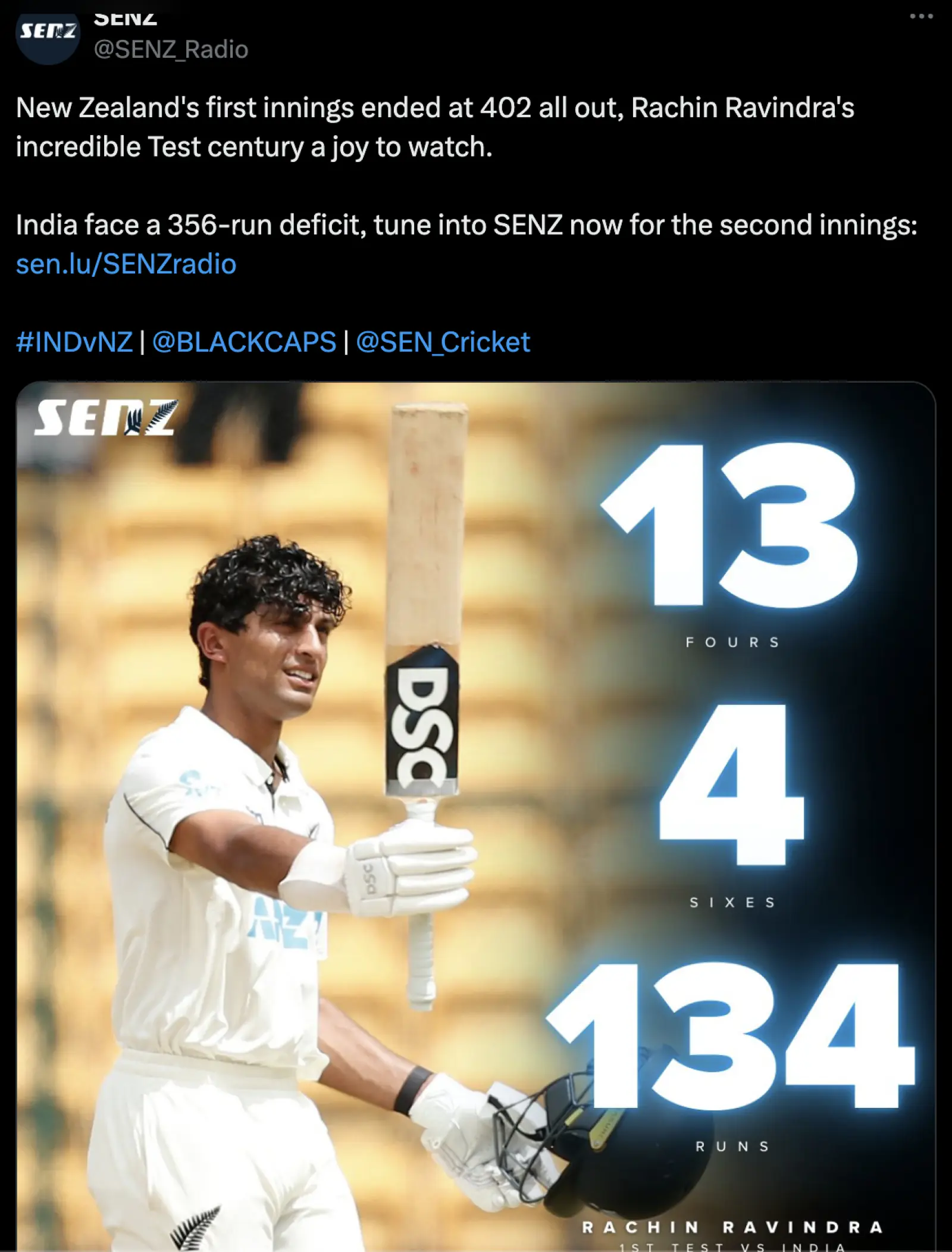 Rachin Ravindra is the first New Zealand cricketer to score a Test century in India after 12 years