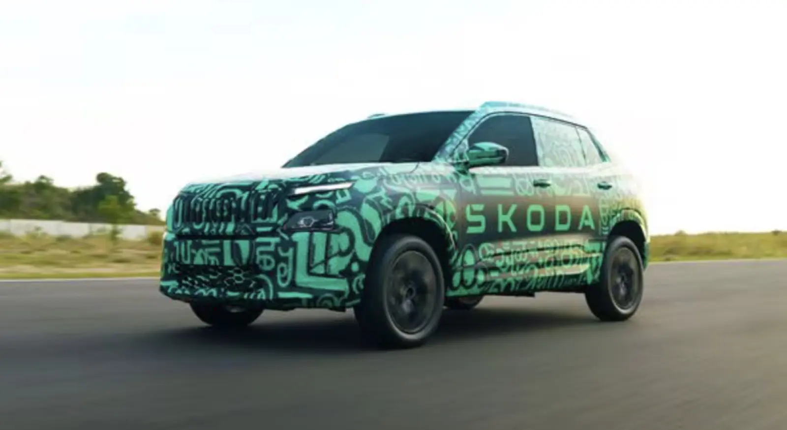 Information about Skoda Kylaq's base variant revealed; Spotted again during testing before launch