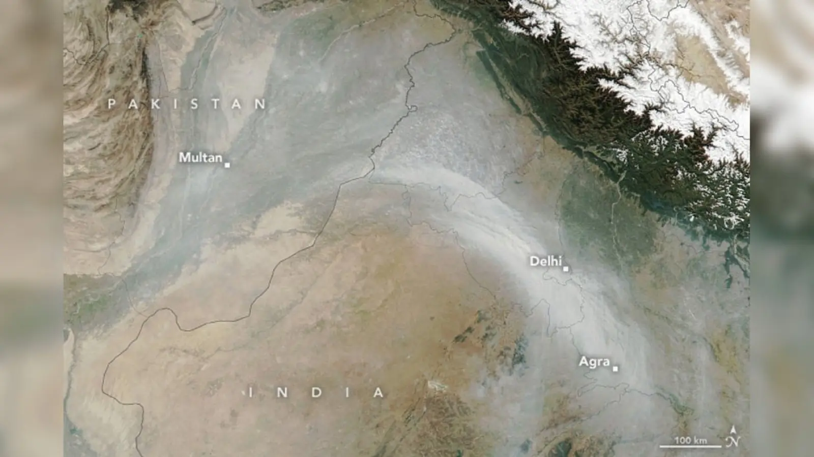 NASA releases shocking picture of Smoke from Lahore to Delhi, poison dissolving in lungs