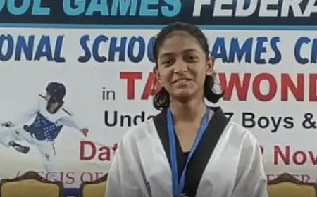 Korba's daughter Poorvi Kanwar won gold medal in Taekwondo after 8 years