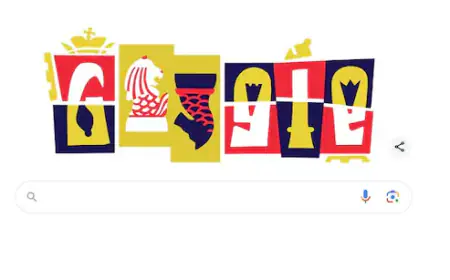 Google has created a great doodle for great chess festival starts today
