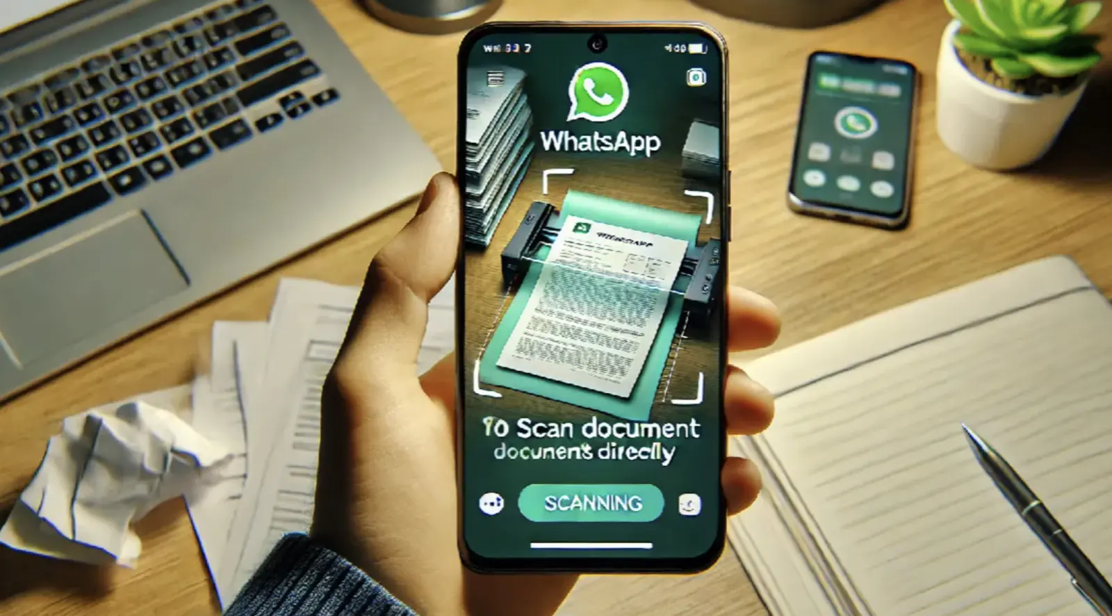 Now the document will be scanned directly from the camera in WhatsApp