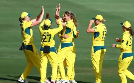 Australia defeated India by 5 wickets in the first ODI to take a 1-0 lead in the series