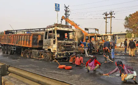 12 people burnt alive, even the birds flying in the air did not survive; helmet got stuck on the face of the young man