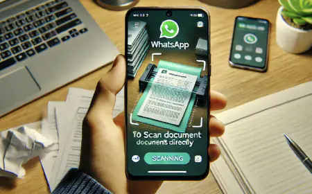 Now the document will be scanned directly from the camera in WhatsApp