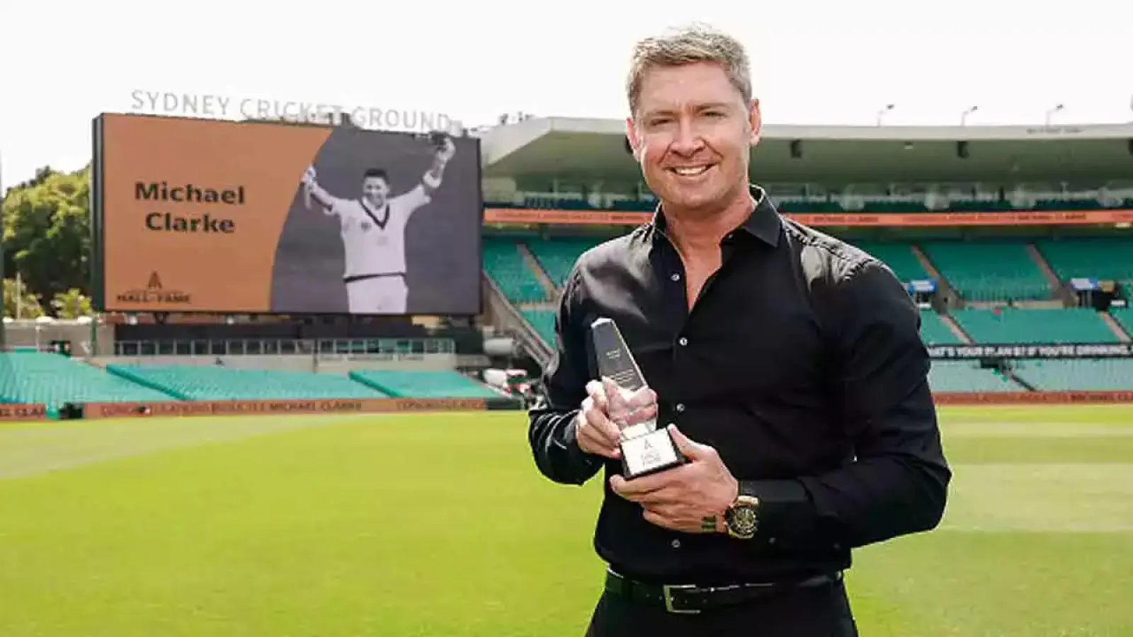 Former captain Michael Clarke got emotional upon being inducted into the Australian Cricket Hall of Fame