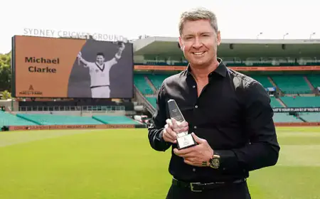 Former captain Michael Clarke got emotional upon being inducted into the Australian Cricket Hall of Fame