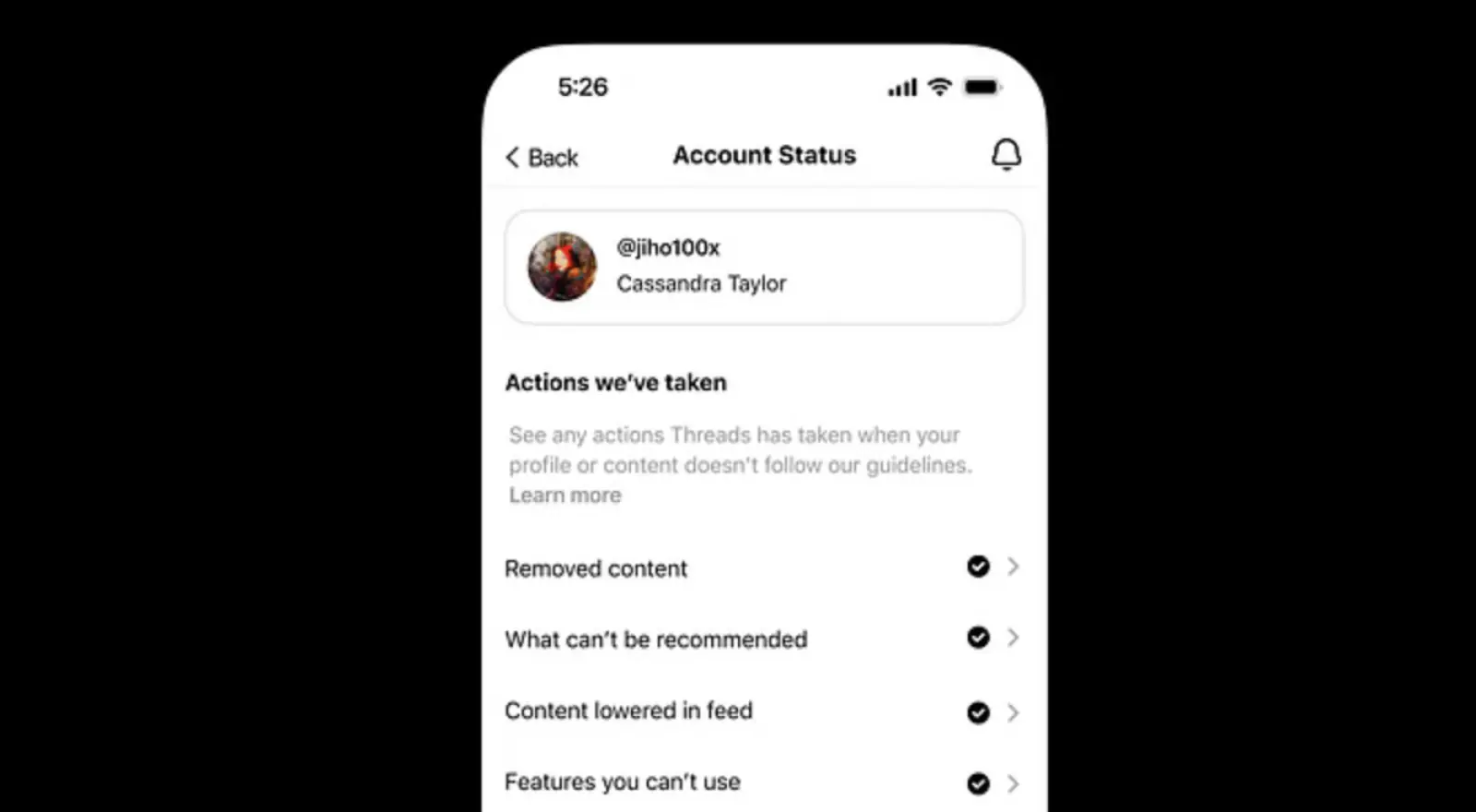 New feature in Threads: Instagram-like account status feature launched, action will be taken on fake content