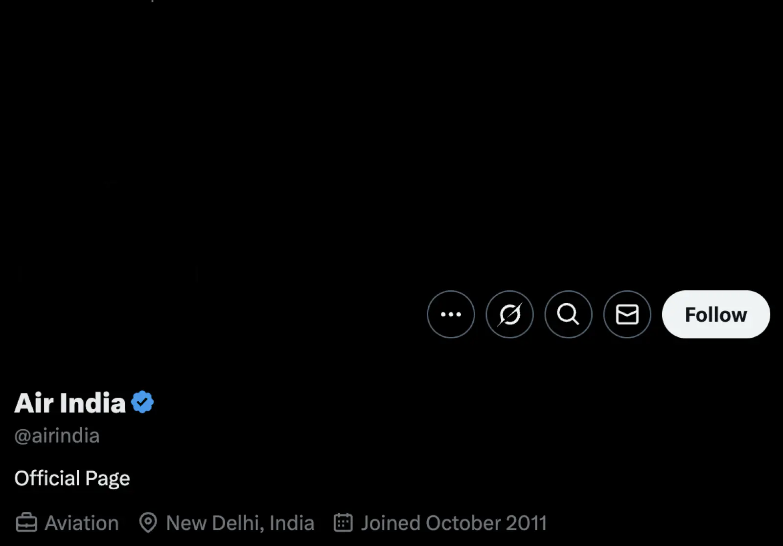 Air India blackened the profile picture of X after the plane crash