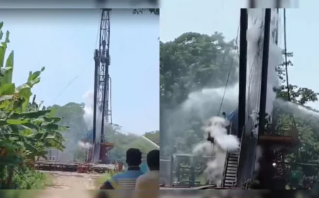 ONGC stated that Gas leakage from Rudrasagar well now under control