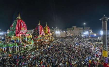 Accident during Sunabesha festival in Puri Rath Yatra, one dead; more than 70 injured